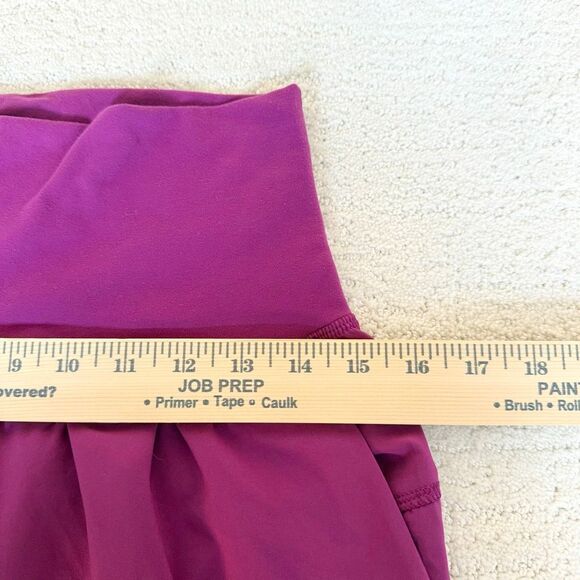 Lululemon Athletica Tranquil Cropped Fold Over Waist in Royal Plum Fuschia Swift - Picture 7 of 12